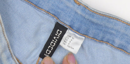 H&M Women's Blue Denim Cut-Off Shorts, Size 12