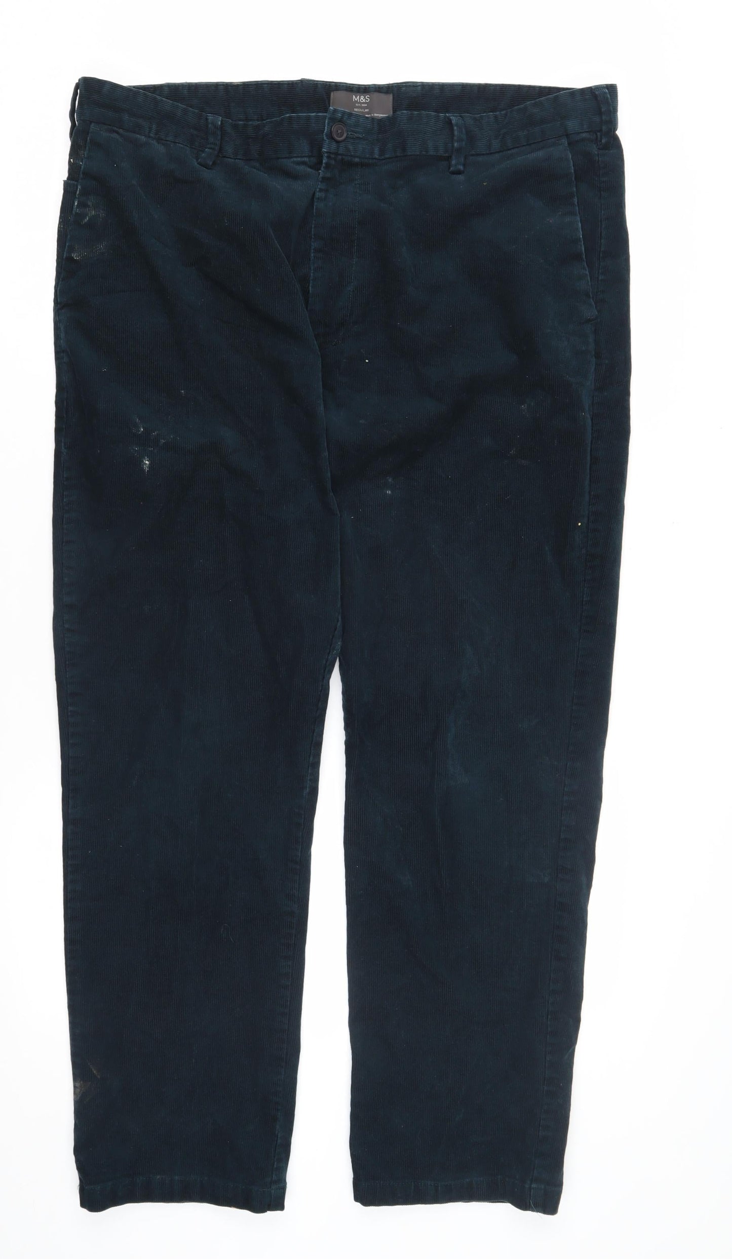 Marks and Spencer Men's Black Corduroy Trousers 40R