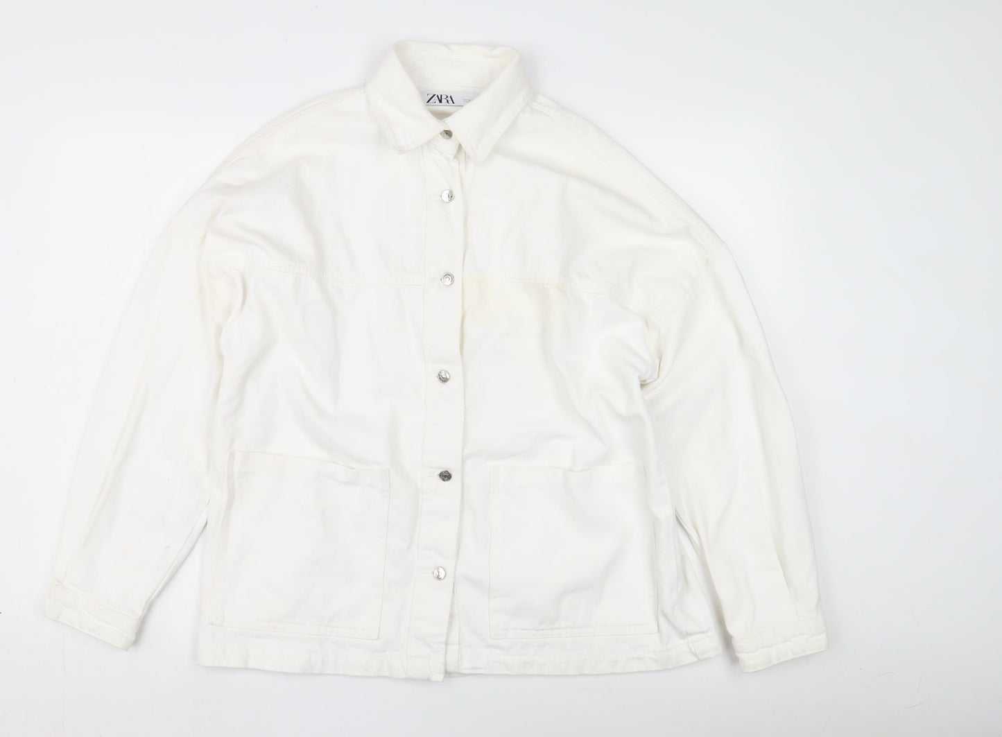 Zara Men's White Cotton Basic Jacket XS