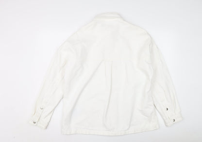 Zara Men's White Cotton Basic Jacket XS