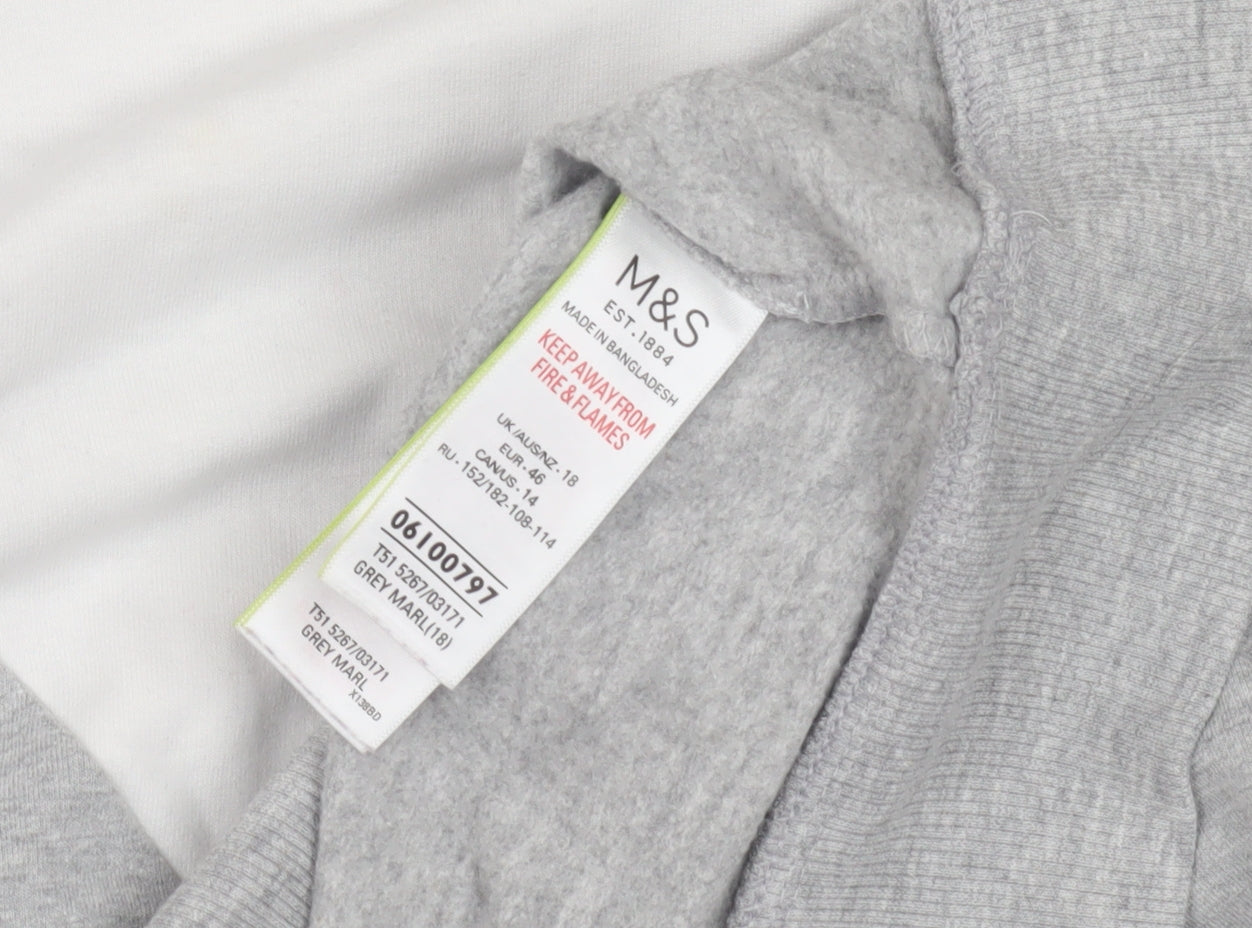Womens UK Size 18 Marks and Spencer Grey Pullover Sweatshirt