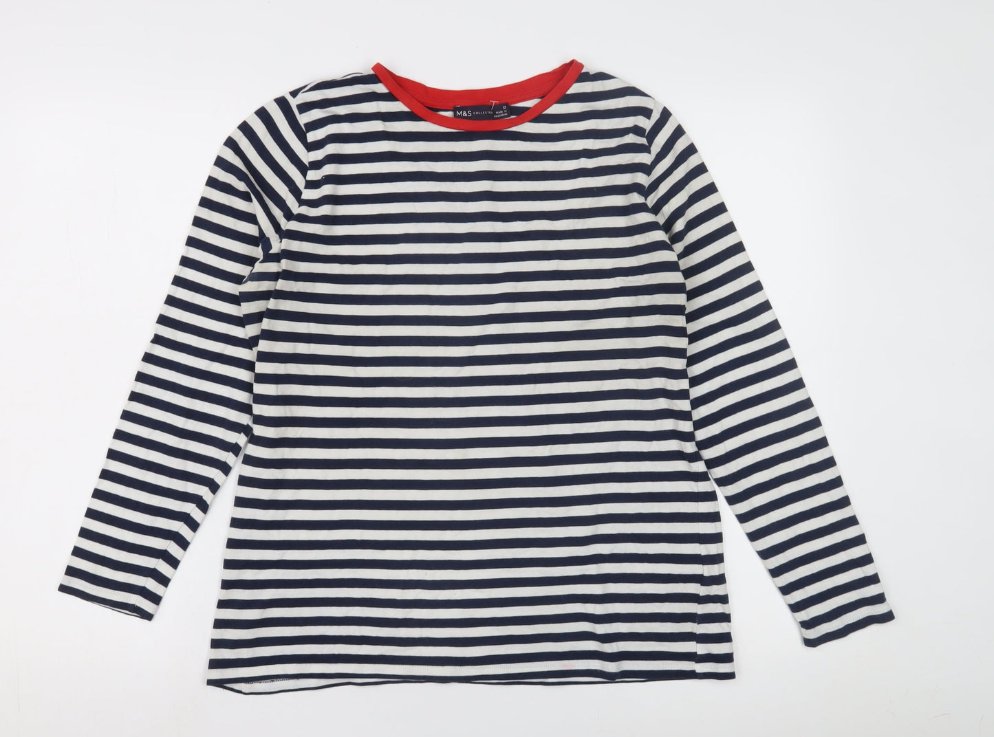 Womens UK Size 12 Marks and Spencer Blue Basic T-Shirt