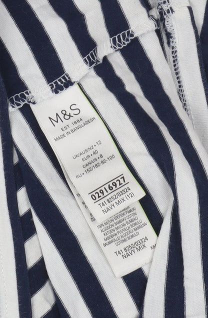 Womens UK Size 12 Marks and Spencer Blue Basic T-Shirt