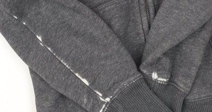 H&M Boys Grey Full Zip Hoodie Lined Size S