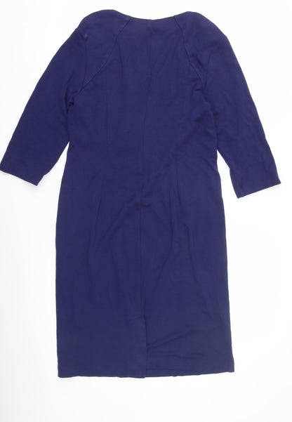 Seraphine Women's Blue Maternity Sheath Dress Size 12
