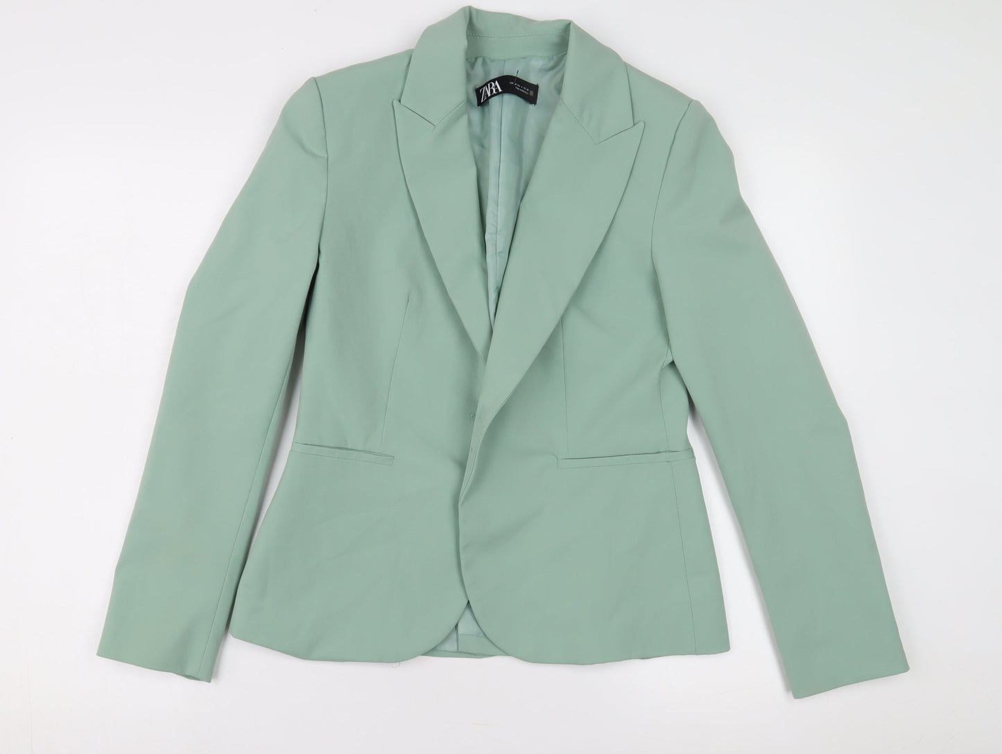 Womens UK Size 12 Zara Green Basic Jacket