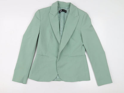 Womens UK Size 12 Zara Green Basic Jacket