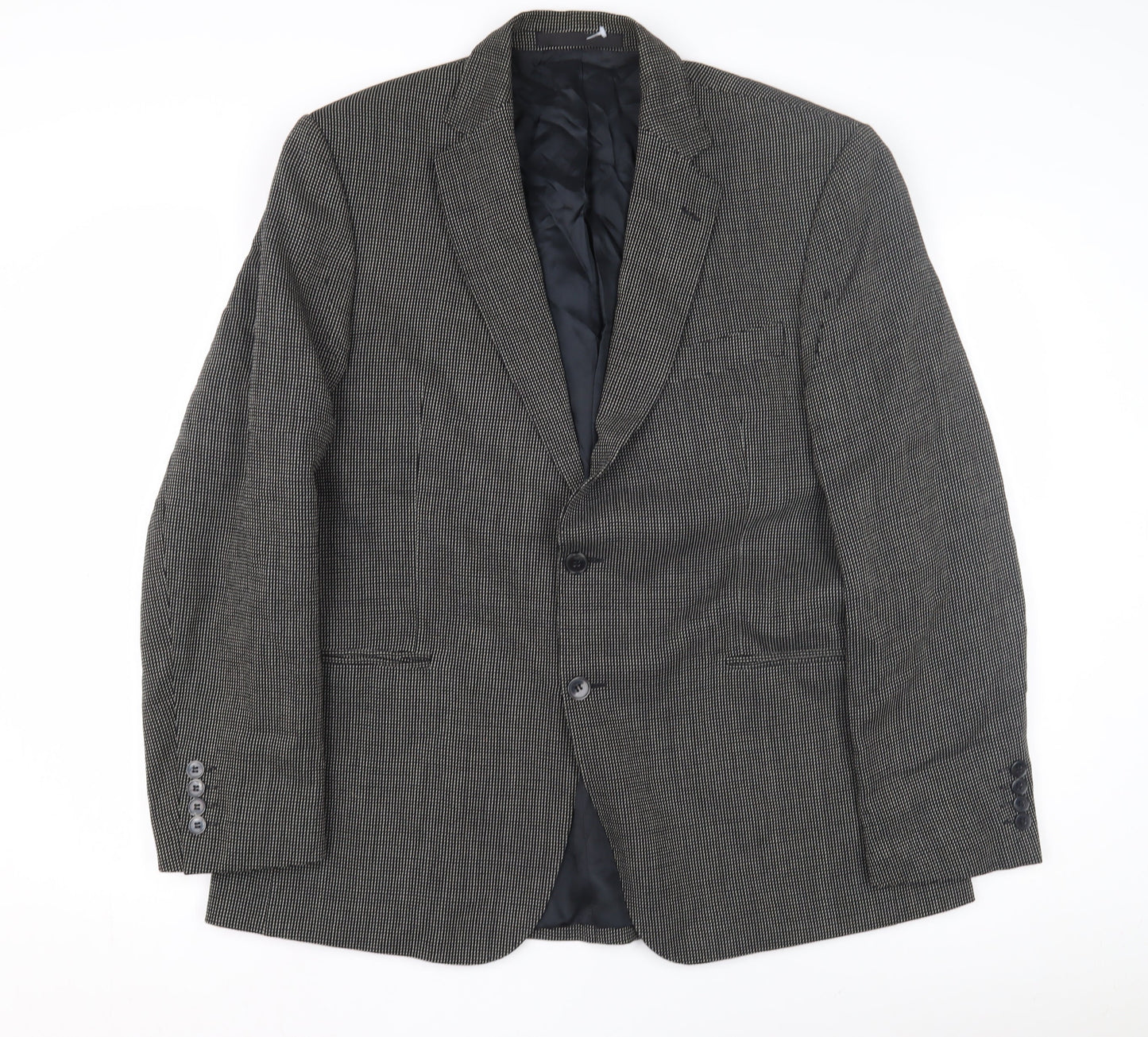 Marks & Spencer Men's Black Check Blazer 42 M