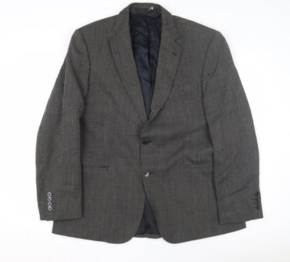 Marks & Spencer Men's Black Check Blazer 42 M