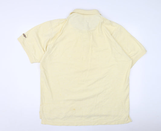 Joseph Abboud Men's Ivory Polo Shirt L Short Sleeve