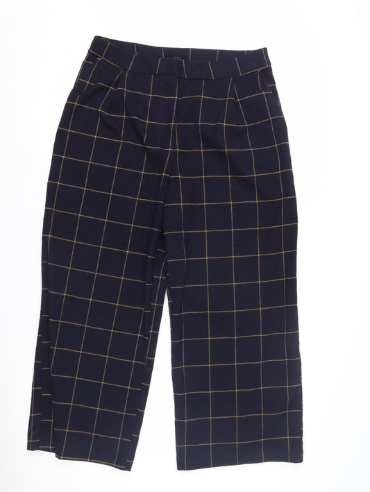 Womens UK Size 12 Monki Relaxed Fit Casual Workwear Blue Trousers