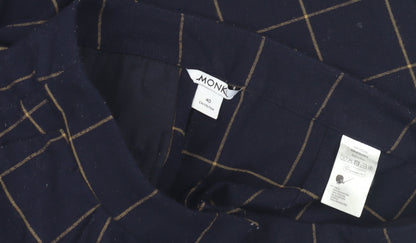 Womens UK Size 12 Monki Relaxed Fit Casual Workwear Blue Trousers