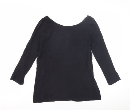Womens UK Size S J.CREW Black Basic T-Shirt