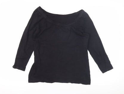 Womens UK Size S J.CREW Black Basic T-Shirt