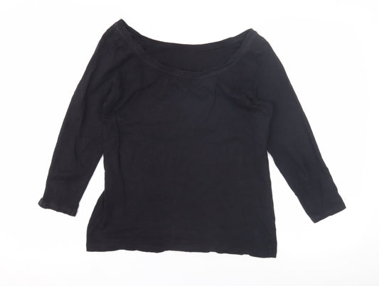 Womens UK Size S J.CREW Black Basic T-Shirt