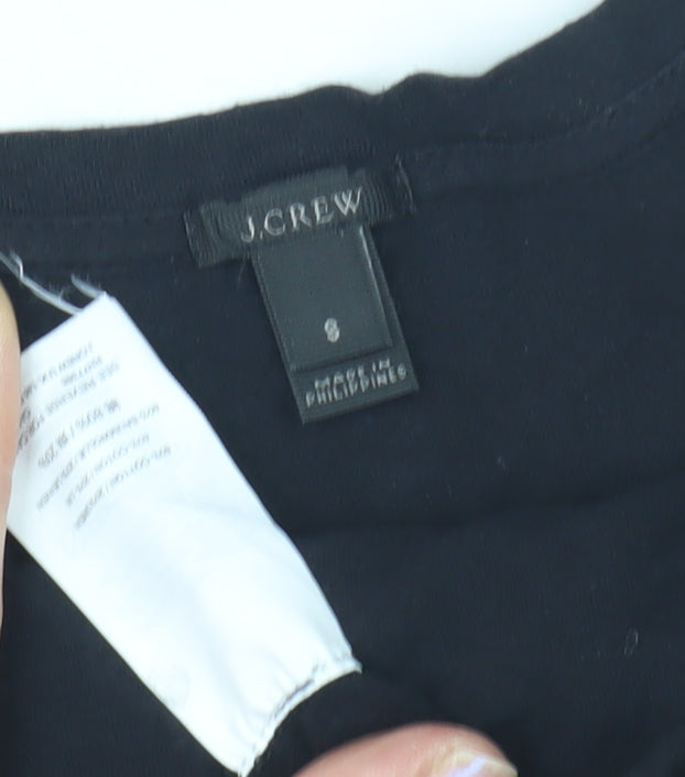 Womens UK Size S J.CREW Black Basic T-Shirt