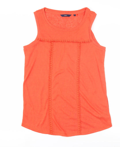 Womens UK Size 10 NEXT Orange Basic Tank