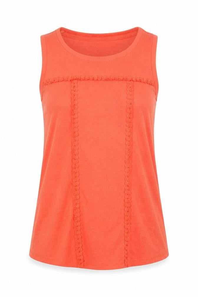 Womens UK Size 10 NEXT Orange Basic Tank