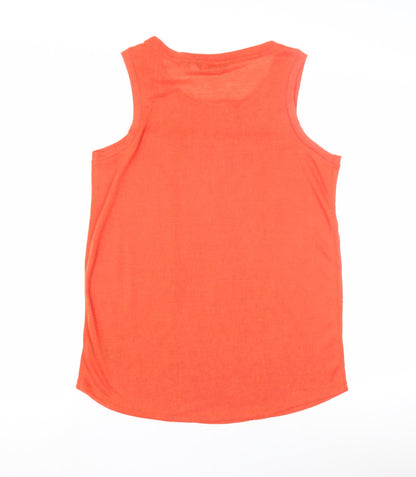 Womens UK Size 10 NEXT Orange Basic Tank
