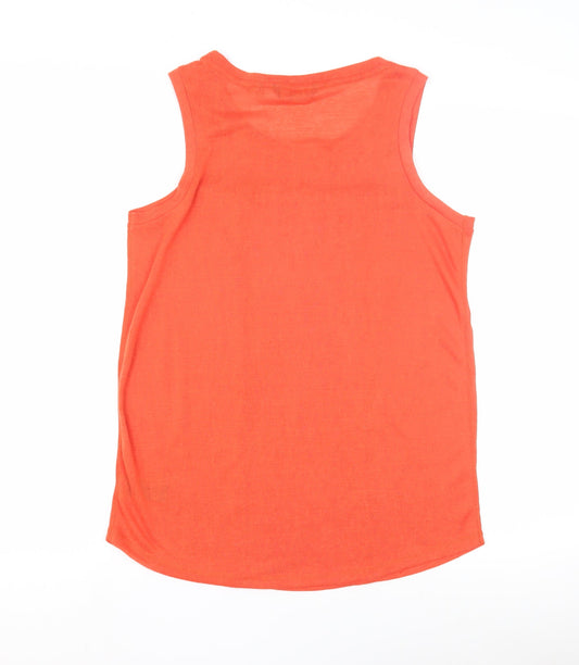 Womens UK Size 10 NEXT Orange Basic Tank
