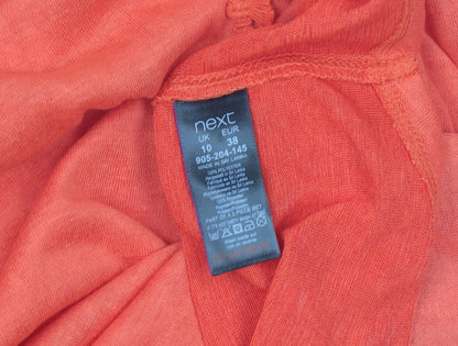 Womens UK Size 10 NEXT Orange Basic Tank