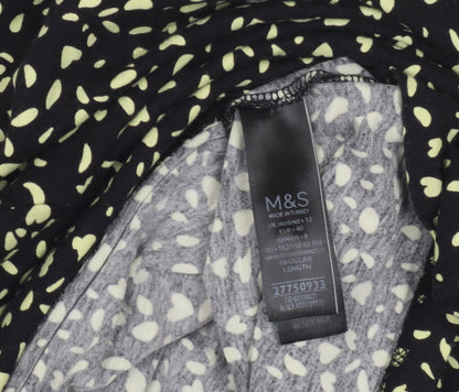 Marks and Spencer Women's Black A-Line Dress, Size 12