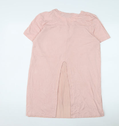 Womens UK Size L Nina Leonard Pink Basic T-Shirt
