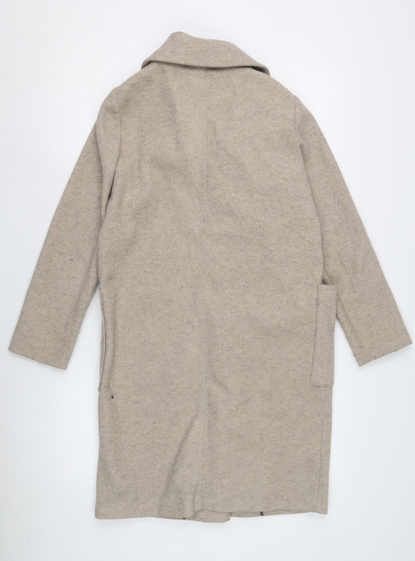 Next Women's Beige Coatigan, Size 6 Plus, Pockets, Knit