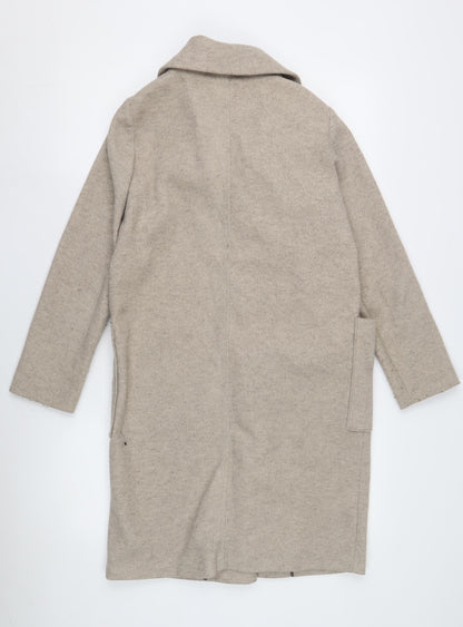 Next Women's Beige Coatigan, Size 6 Plus, Pockets, Knit