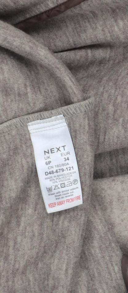 Next Women's Beige Coatigan, Size 6 Plus, Pockets, Knit