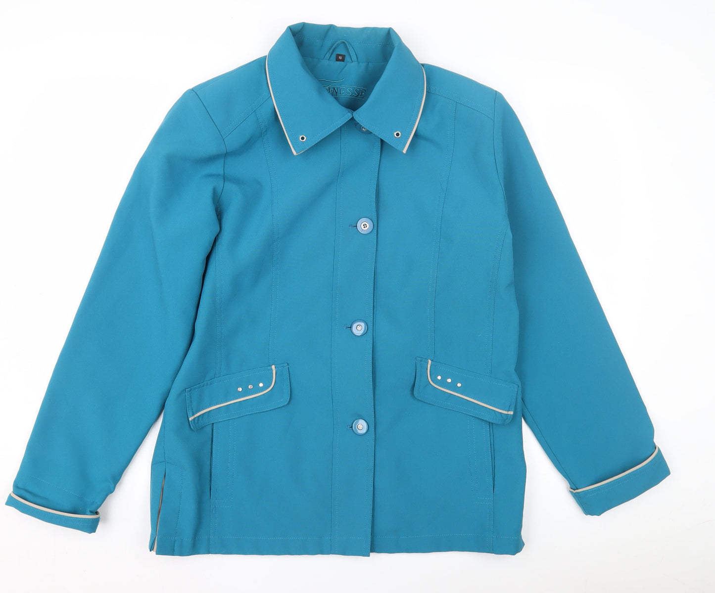 Womens UK Size 10 Finesse Blue Basic Jacket