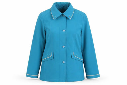 Womens UK Size 10 Finesse Blue Basic Jacket