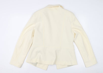Michaela Louisa Women's Ivory Blazer, Size 12, Double-Breasted