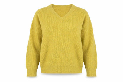 Womens UK Size M French Connection Yellow Pullover Jumper