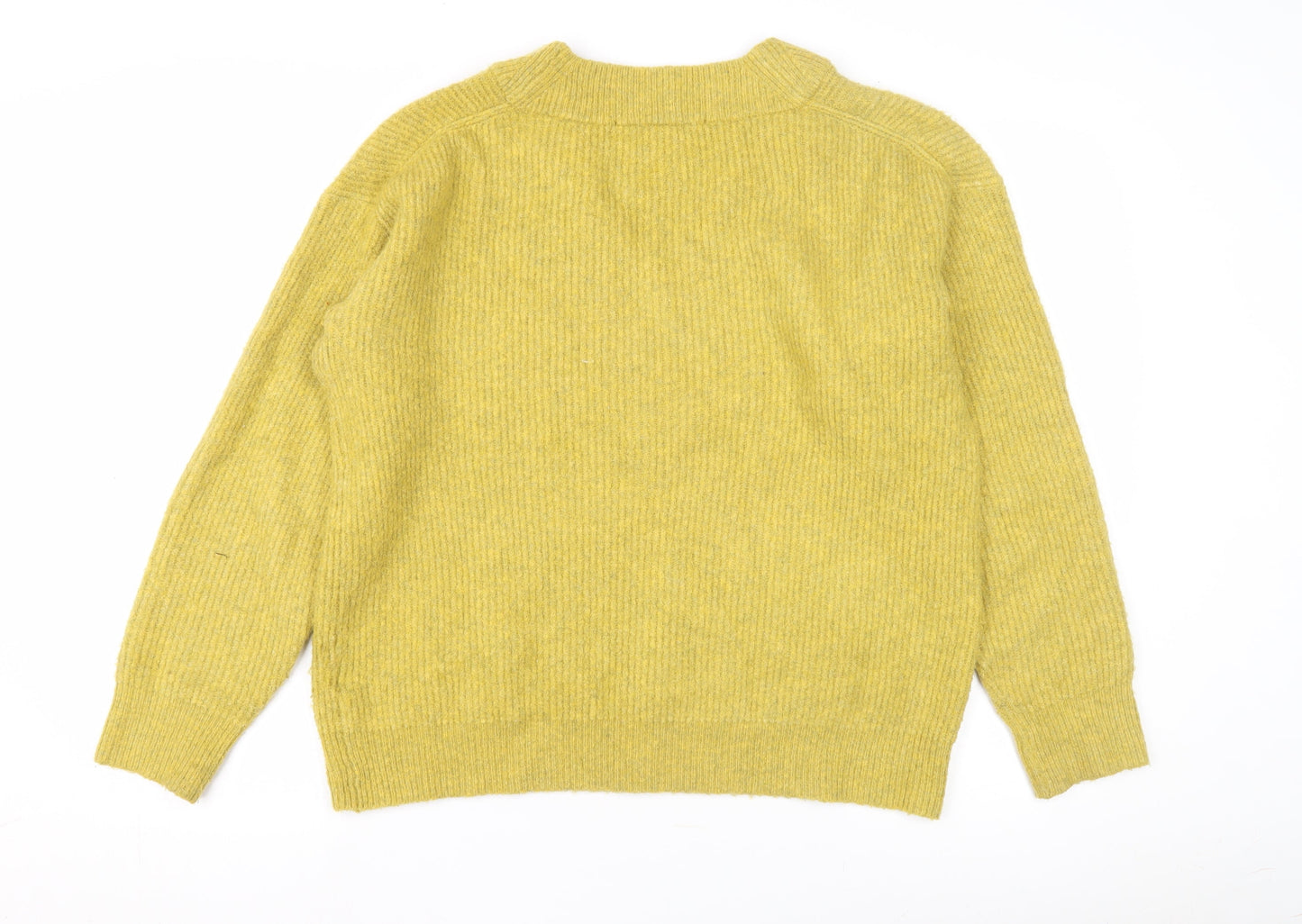 Womens UK Size M French Connection Yellow Pullover Jumper