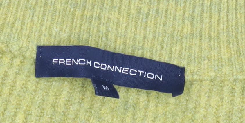 Womens UK Size M French Connection Yellow Pullover Jumper