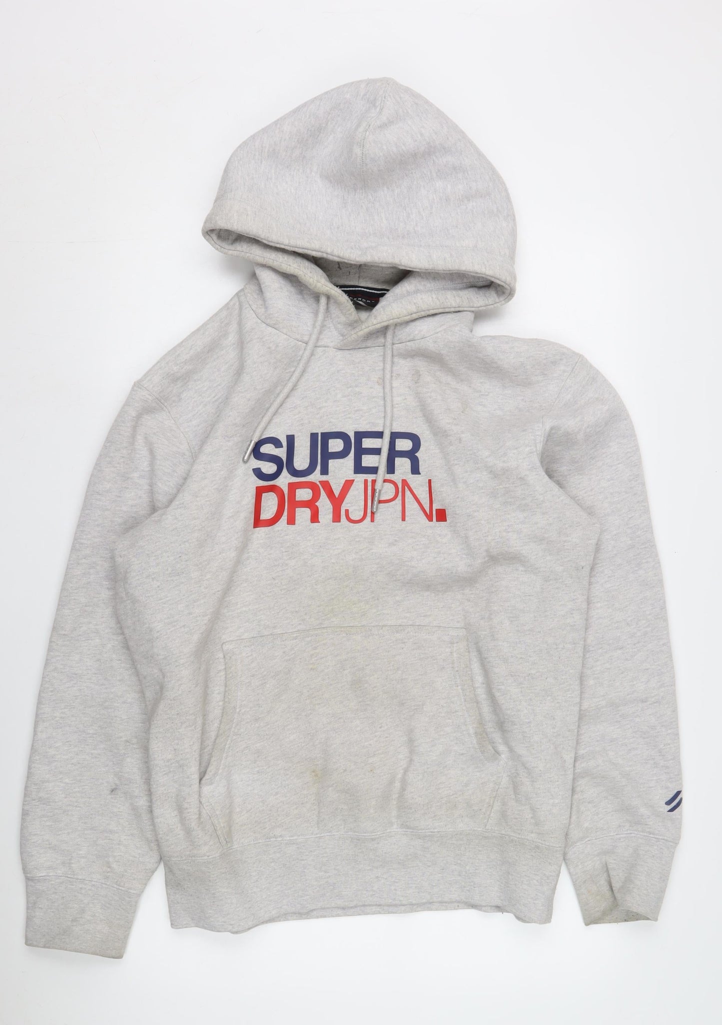 Superdry Men's Grey Hoodie M Pullover with Logo