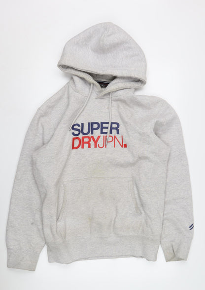 Superdry Men's Grey Hoodie M Pullover with Logo