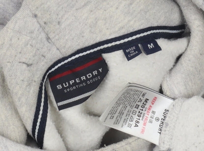 Superdry Men's Grey Hoodie M Pullover with Logo