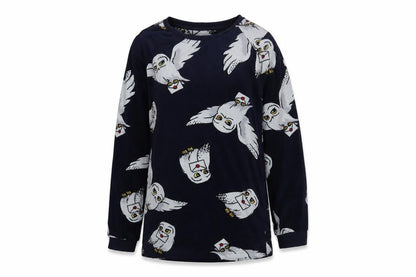 Harry Potter Blue Owl Print Women's Pyjama Top, Size 4