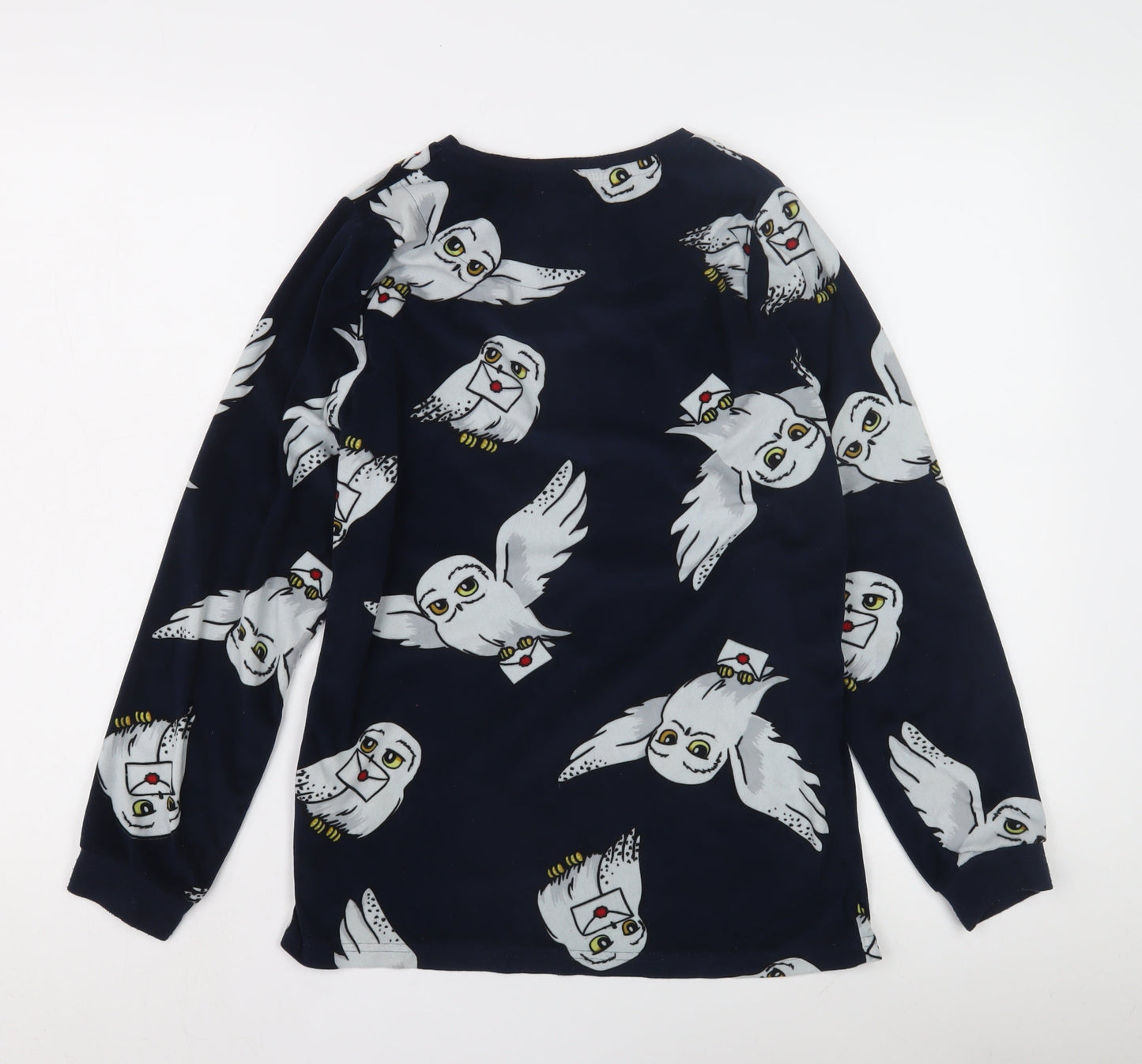 Harry Potter Blue Owl Print Women's Pyjama Top, Size 4