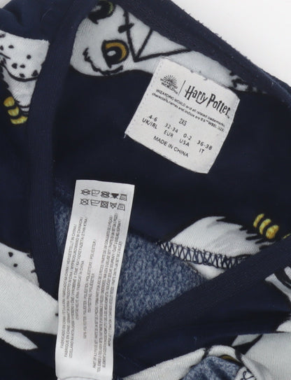 Harry Potter Blue Owl Print Women's Pyjama Top, Size 4