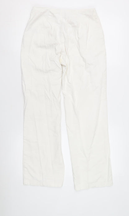 Womens UK Size 8 COLLUSION Regular Fit Cargo Ivory Trousers