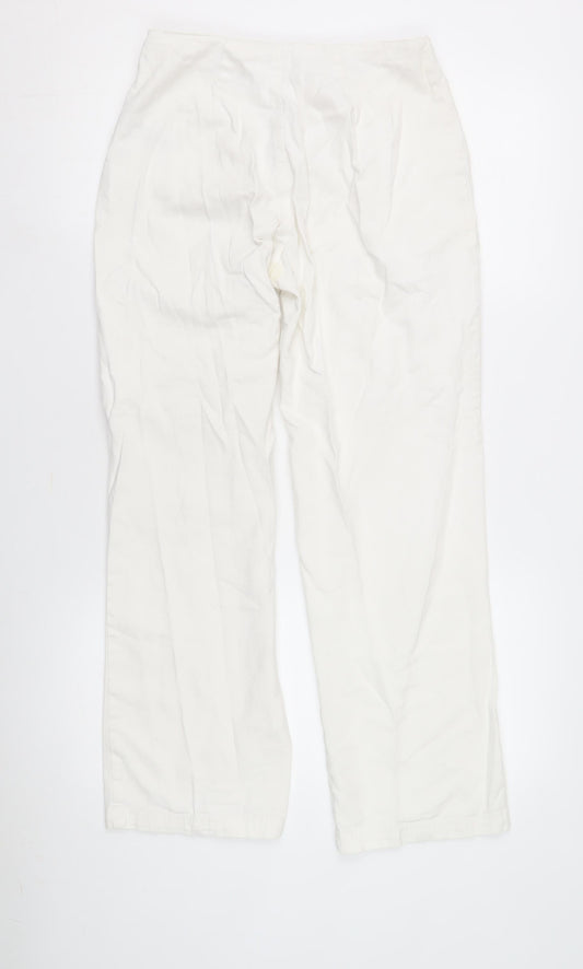 Womens UK Size 8 COLLUSION Regular Fit Cargo Ivory Trousers