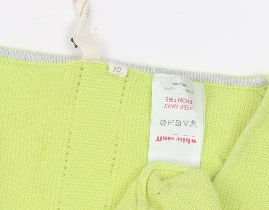 Womens UK Size 10 White Stuff Green Pullover Jumper