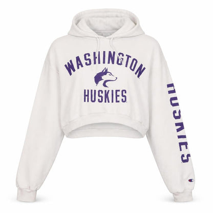 Womens UK Size S Champion White Pullover Hoodie