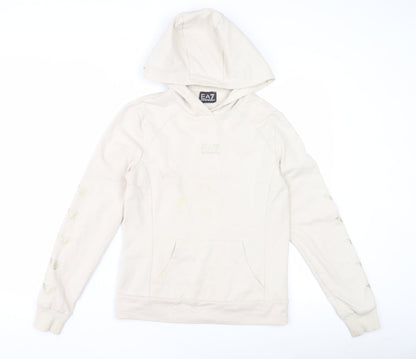 Emporio Armani Ivory Women's Hoodie XS Designer Pullover