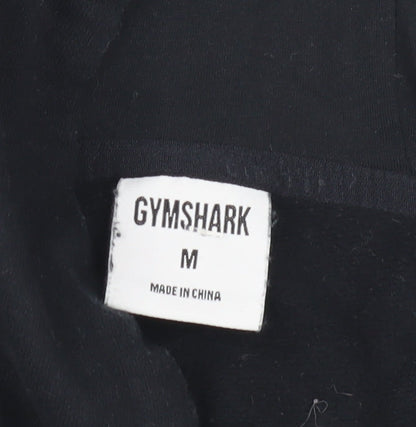 Gymshark Women's Black Medium Hooded Pullover Logo Hoodie