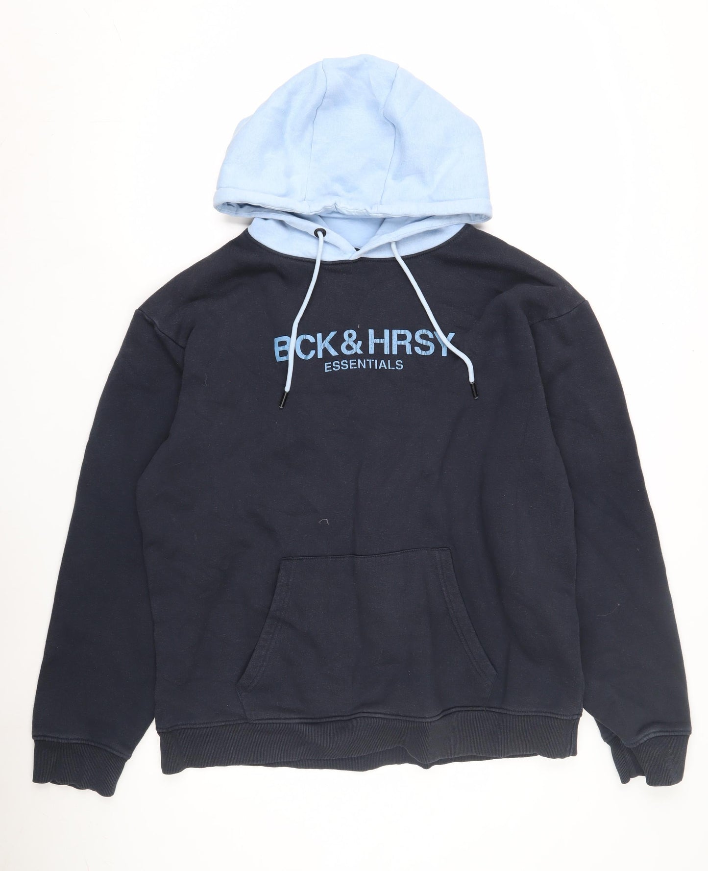 Mens UK Size XL Beck & Hersey Blue Pullover Hoodie