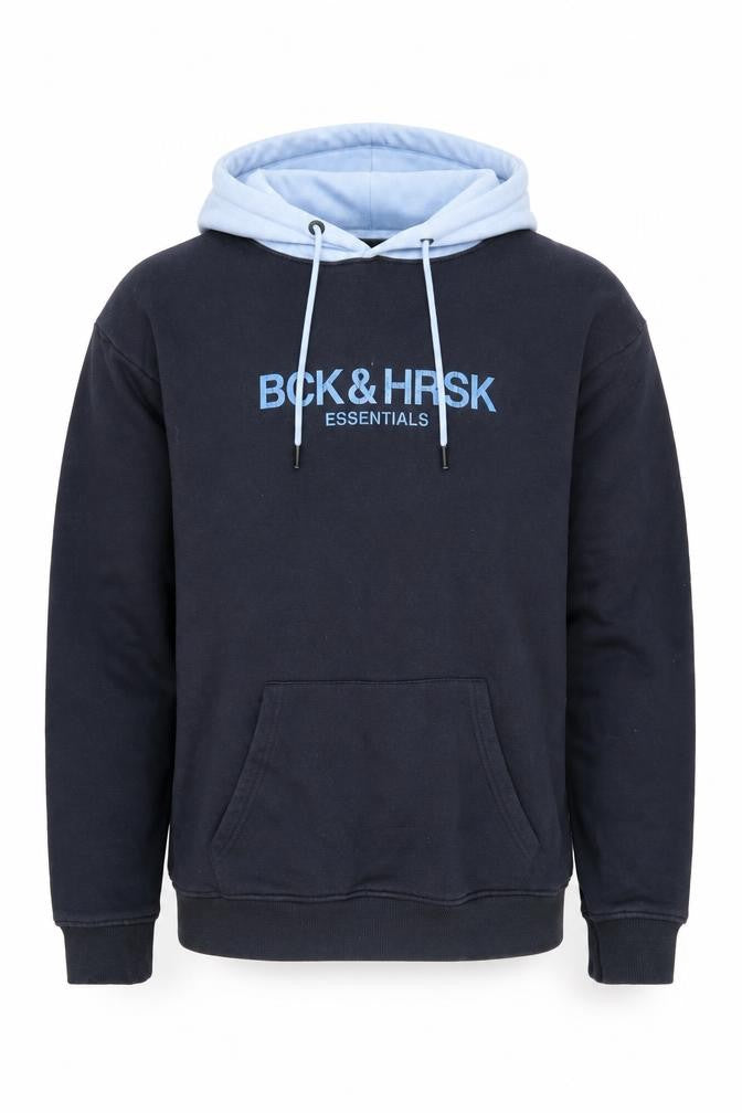 Mens UK Size XL Beck & Hersey Blue Pullover Hoodie